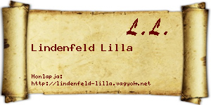 Lindenfeld Lilla névjegykártya